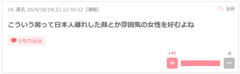 日本人離れした顔が好みという声