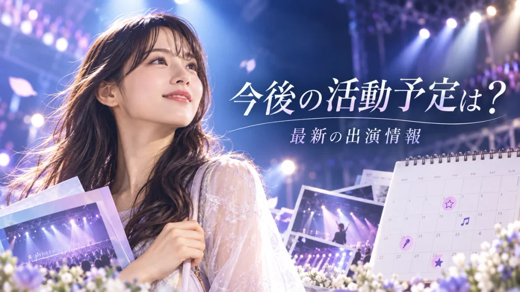 伊藤理々杏の今後の活動予定|2026年11月の出演情報 「今後の活動予定は? 最新の出演情報」と書かれた、カレンダーと舞台写真を描くAI生成イメージ